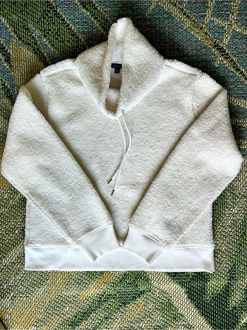 Brooks Brothers Teddy Fleece Pullover in White Size XL